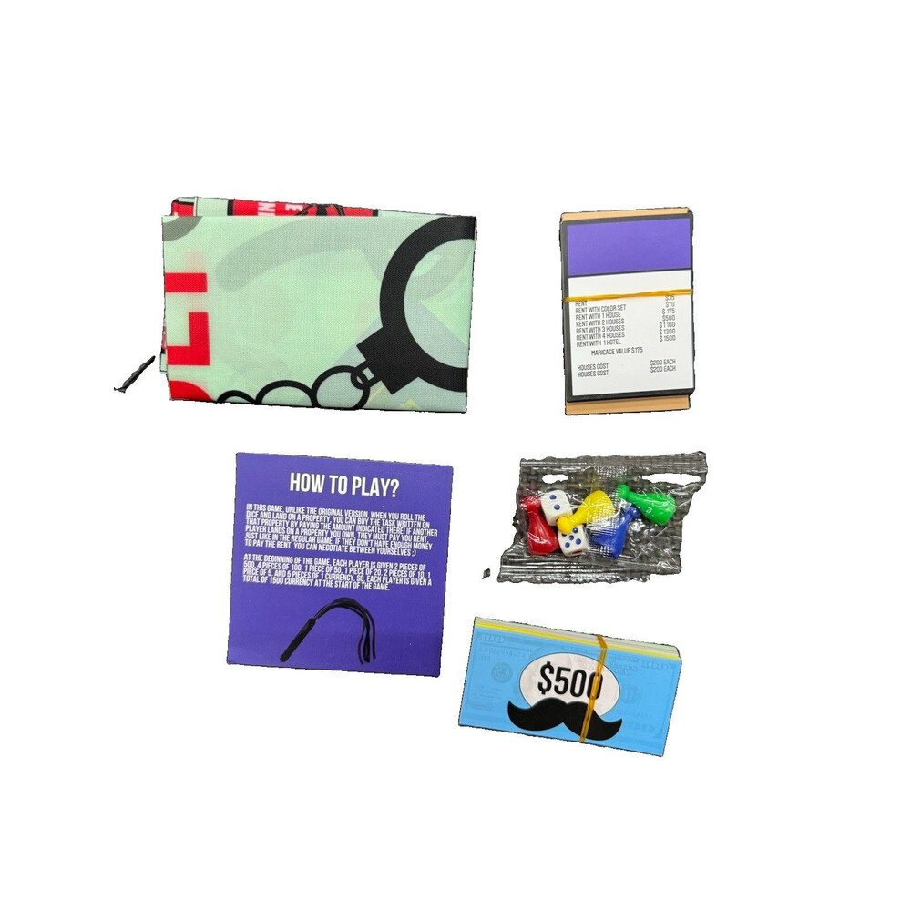 (A5) Couples Board Game Monopoly Style Marriage Relationship Game Complete Box